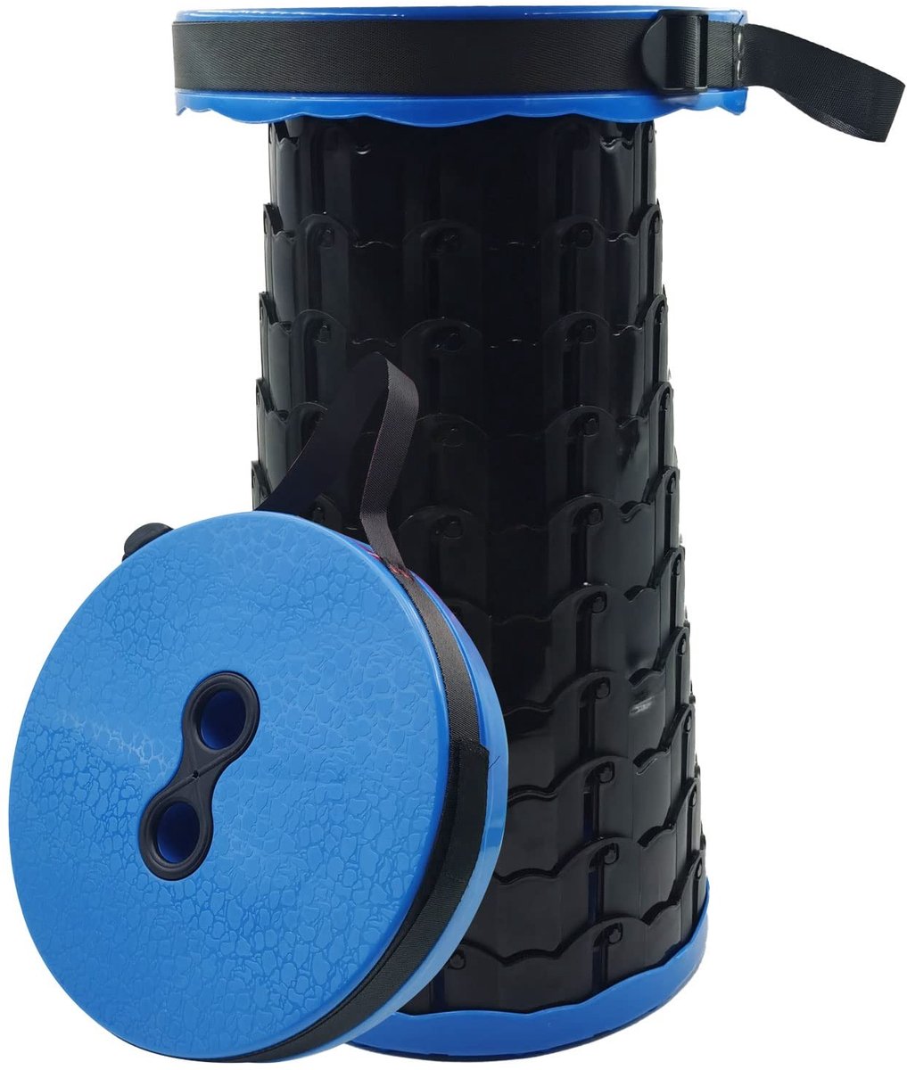 Elzusha - Blauwe Opvouwbare Campingstoel - Telescopische Hoogteverstelling tot 45.5 cm