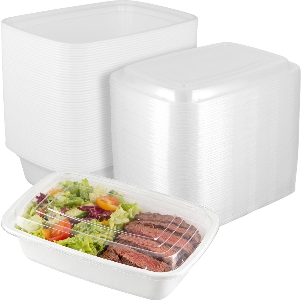 Elzusha - Herbruikbare Maaltijd Prep Containers met Deksel, 1000ml