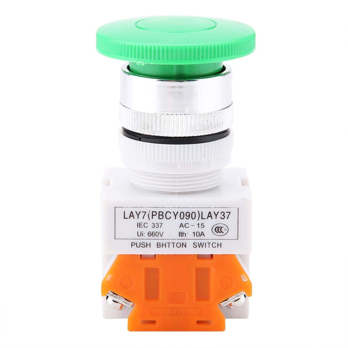 Elzusha - Auto Reset Koppelingsschakelaar met Drukknop 22mm 220V