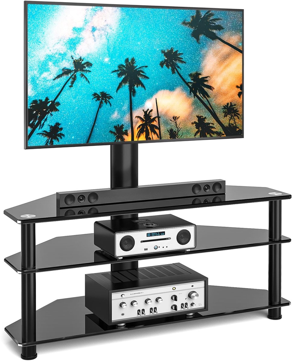 Elzusha - TV-rek voor 32-70 inch TV - Draaibaar & Hoogteverstelbaar