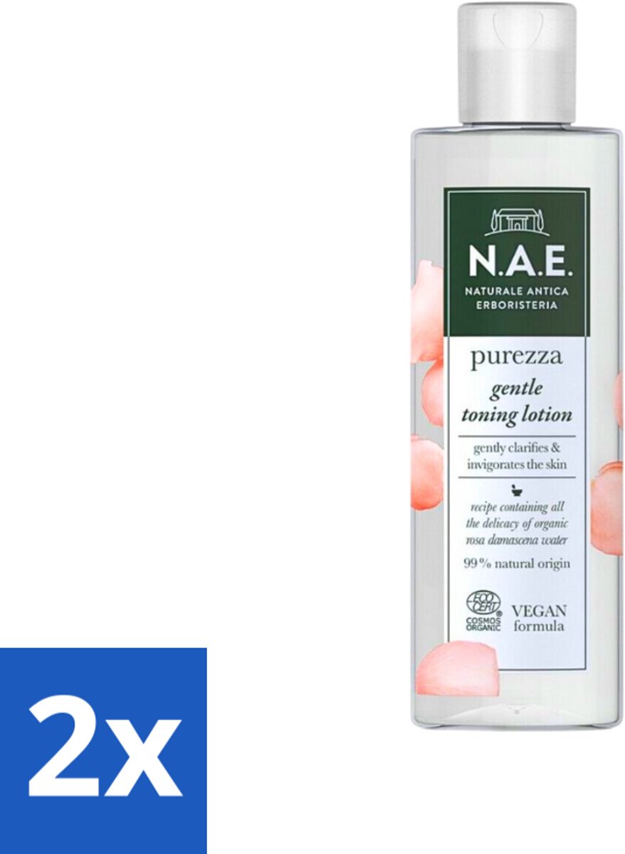 N.A.E. - Toning Lotion - Zuiverend & Hydraterend - Biologisch & Vegan - 200ml - Voordeelverpakking - 2 stuks
