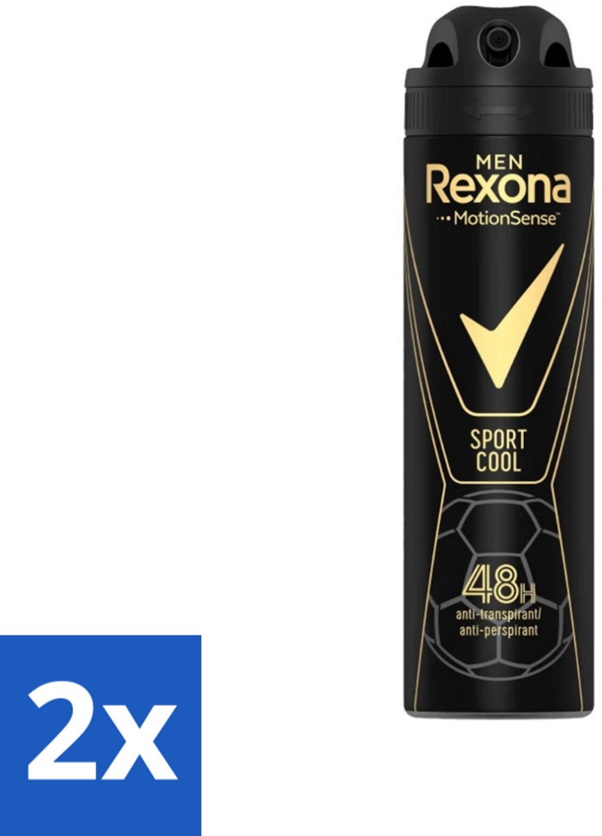 Rexona Men - Sport Cool - Deodorant Spray - Anti Transpirant - 150 ml - Voordeelverpakking - 2 stuks