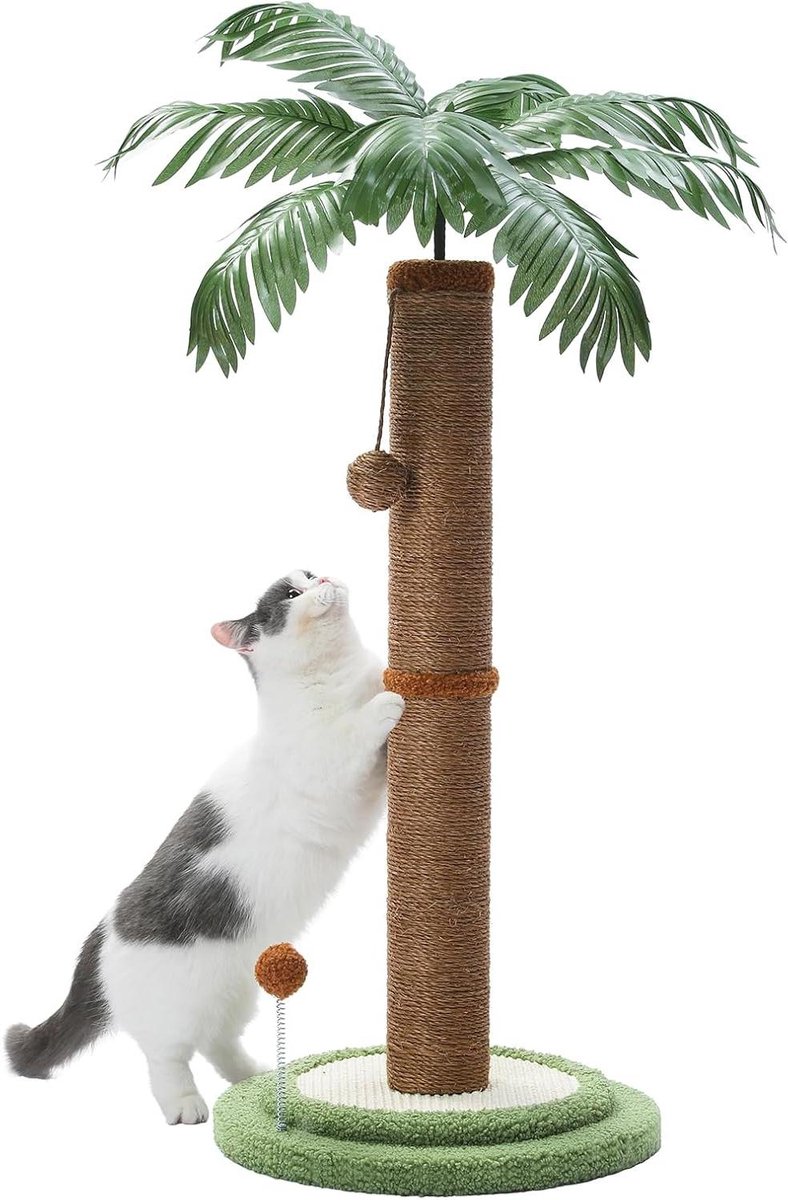 Kattenkrabpaal - Krabmeubel - Meubels beschermen - Versterkte basis - 85 cm - Bruin