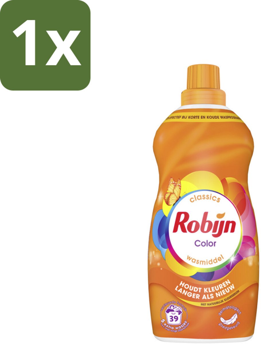 Robijn – Vloeibaar Wasmiddel – Klein & Krachtig Color – 1,19 L - 1 stuk