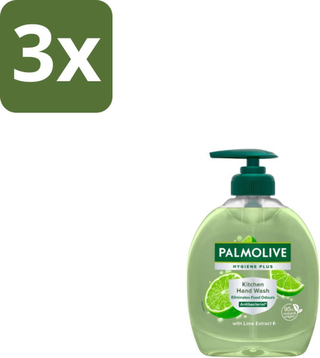 Palmolive - Handzeep - Met Pomp - Hygiëne Plus Kitchen - 300ml - Bulkverpakking - 3 stuks