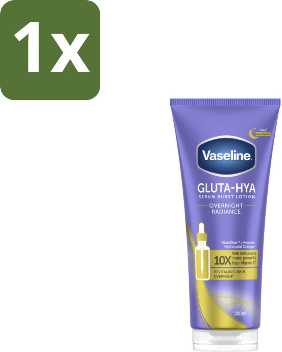 Vaseline – Gluta-Hya Serum – Overnight Radiance – 200 ml - 1 stuk