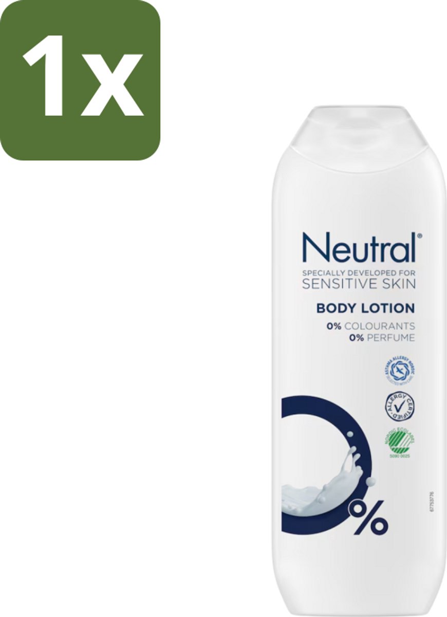 1 x Neutral - Bodylotion - Gevoelige Huid - 0% Kleurstof & Parfum - 250 ml - Gevoelige Huid - Bodylotion - Hydratatie - Zachte Huid - 0% Parfum