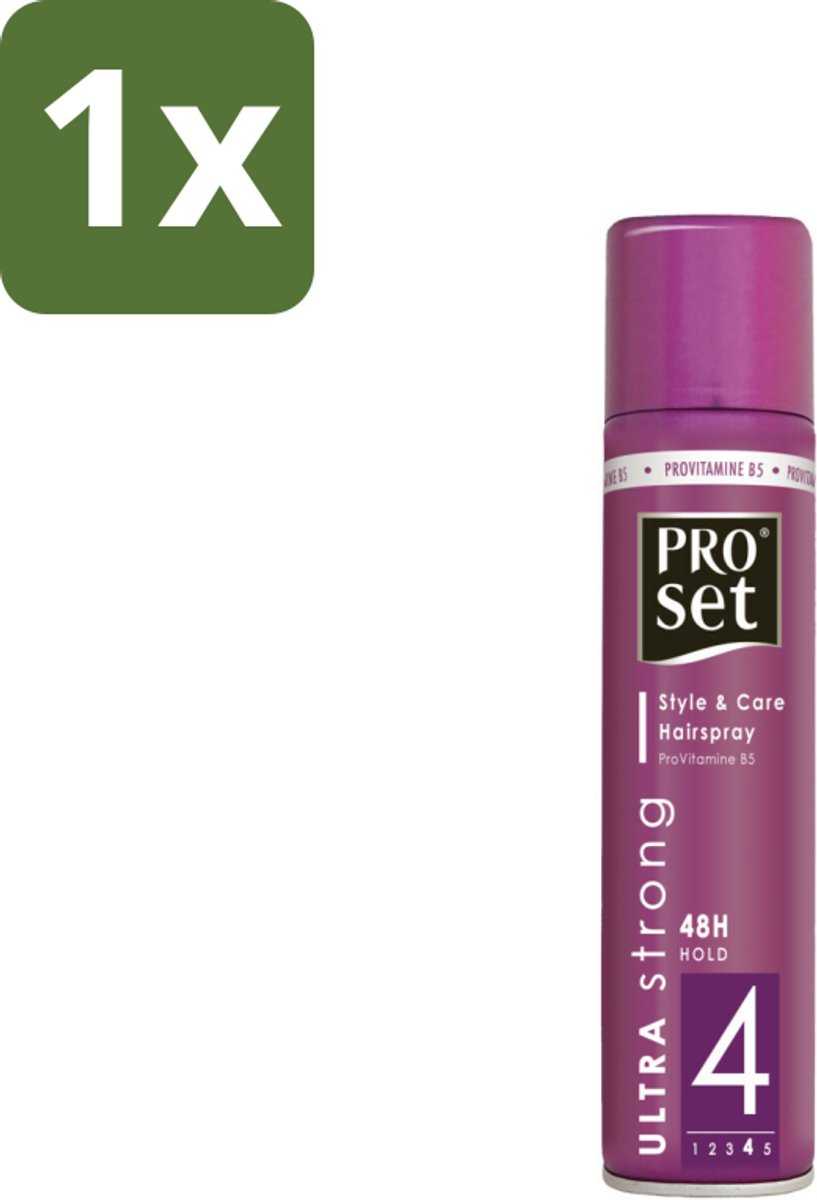 1 x Proset Haarspray Ultra Sterk 300 ml - Haarspray - 48 Uur Fixatie - Ultra Sterke Fixatie - ProVitamine B5 - Gezond Haar