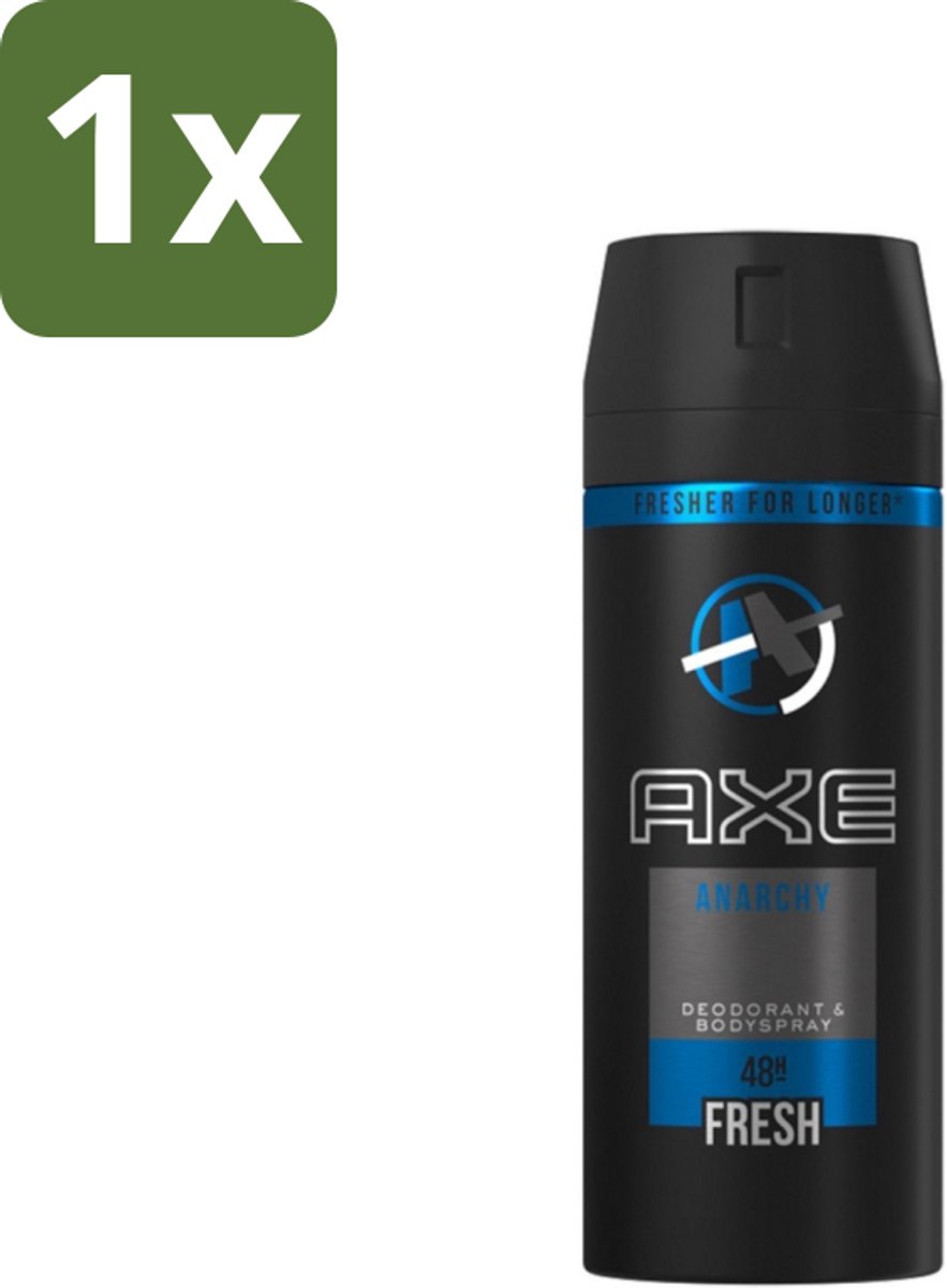 1 x Axe - Deodorant Bodyspray - 48hrs Fresh - Anarchy for Him - 150 ml - Anarchy For Him - Axe - Deodorant Bodyspray - 48h Fresh - Geurbescherming