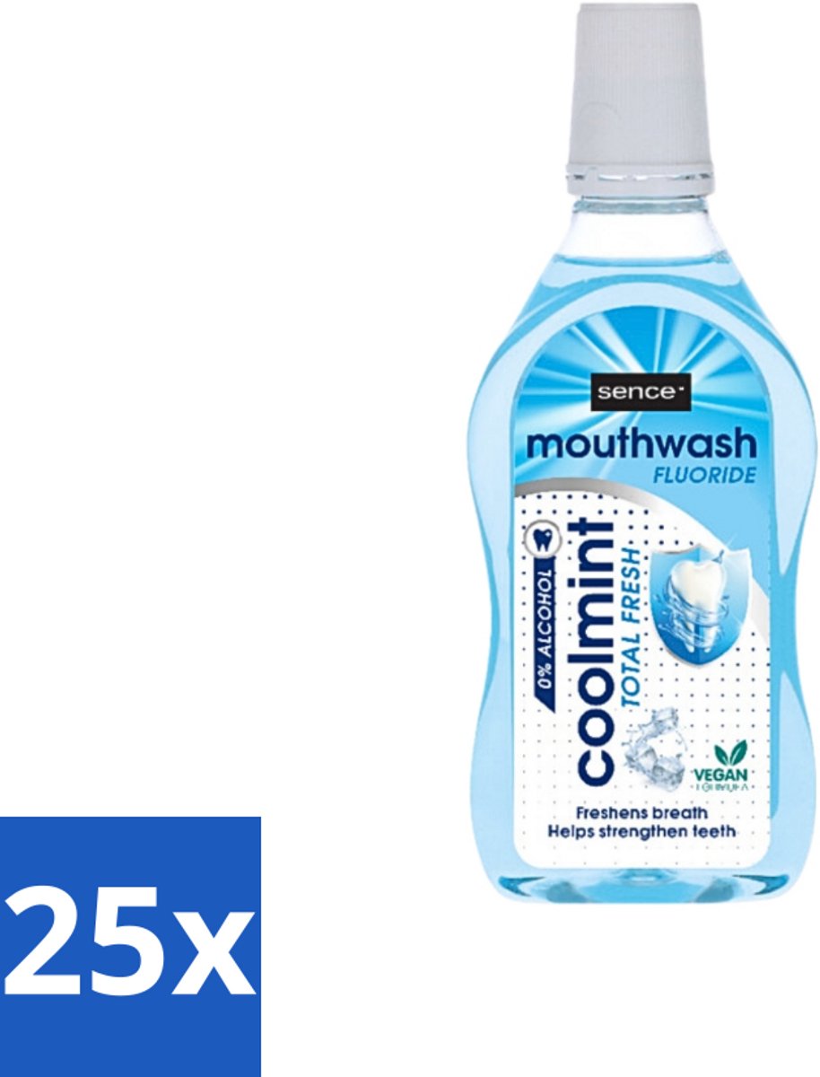 Sence - Fresh Coolmint - Mondwater - Verfrissend - 500 ml - Bulkverpakking - 25 stuks
