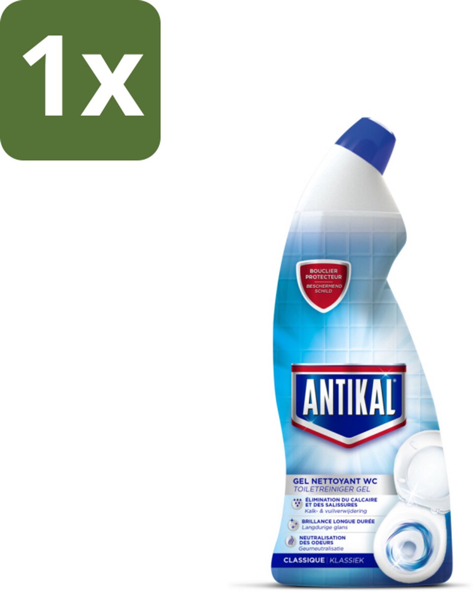 1 x Antikal WC Gel 750 ml - Toiletreiniger - Kalkverwijdering - Toilet Reinigen - Fris Toilet - Geurinsluitend