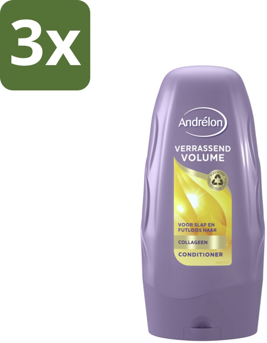 3 x Andrélon Conditioner Verrassend Volume 250 ml - Volume - Haarkleur - Haartype - Haartoevoeging - Haartoevoeging