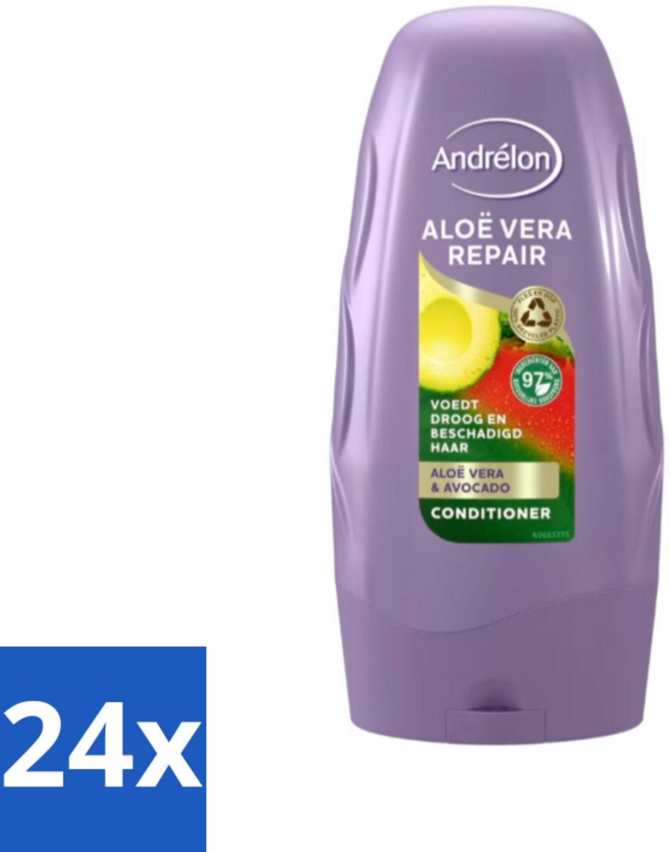24 x Andrélon Conditioner Aloe Vera Repair 250 ml - Haarkleur - Haarverzorging - Haarherstel - Droog Haar - Beschadigd Haar