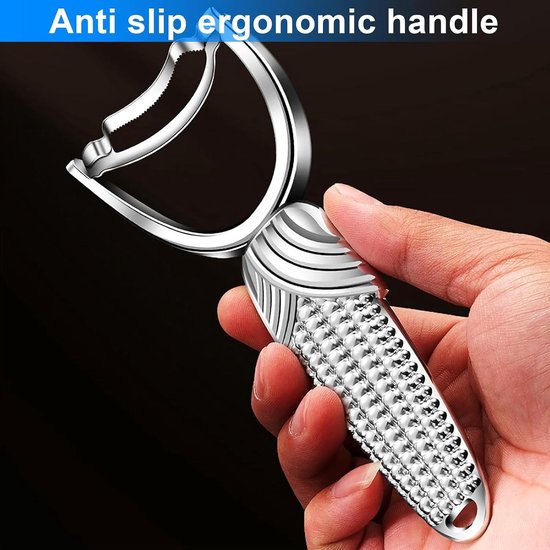 Ergonomische Maïsschiller en Maïsontkalker van Roestvrij Staal met Antislip Handgreep voor Eenvoudig Verwijderen van Verse en Gebakken Maïskolven in de Keuken — afbeelding 3