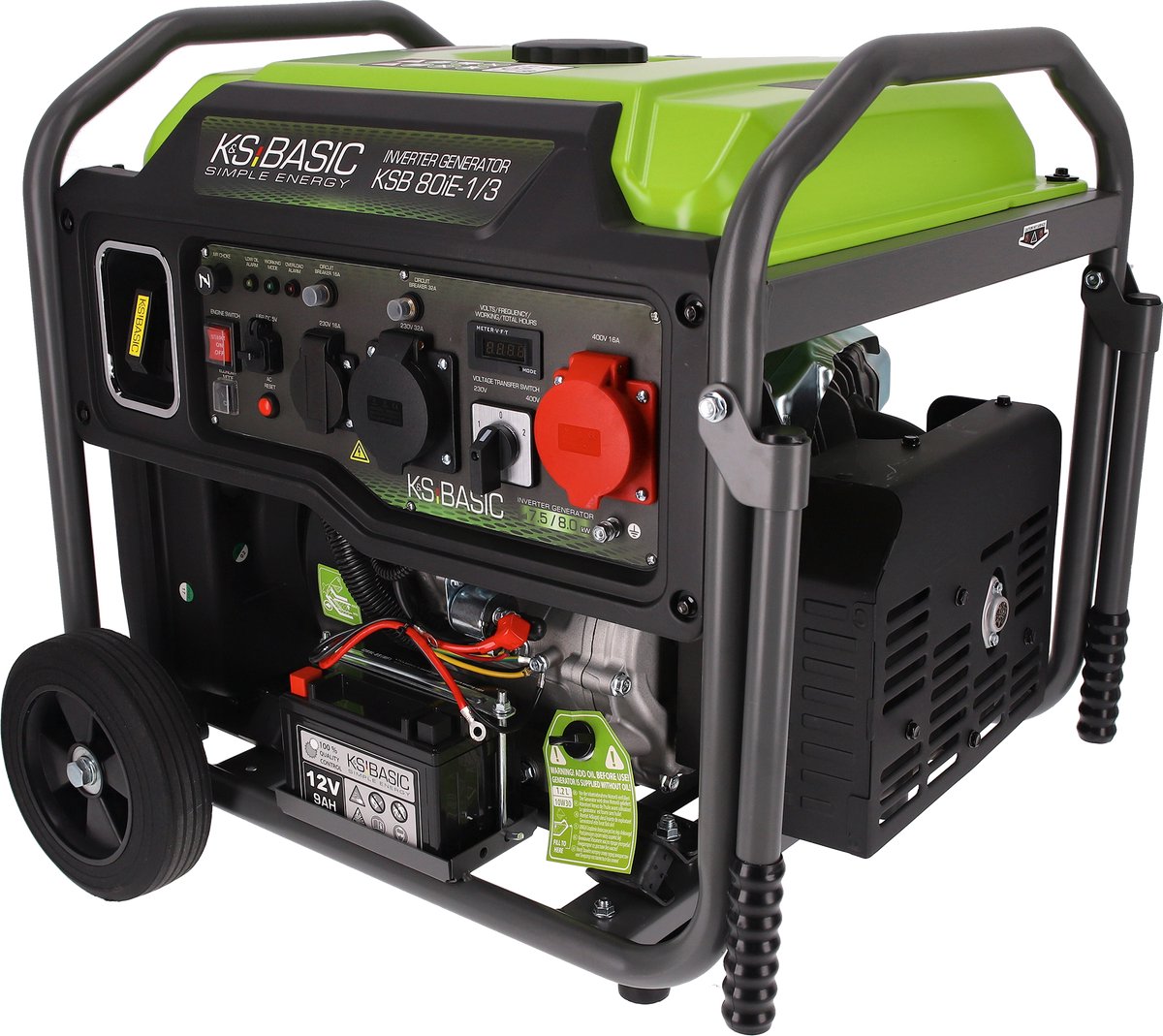 Invertergenerator K&S Basic KSB 80iE-1/3 - 8 kW - 230V/400V - VTS-systeem