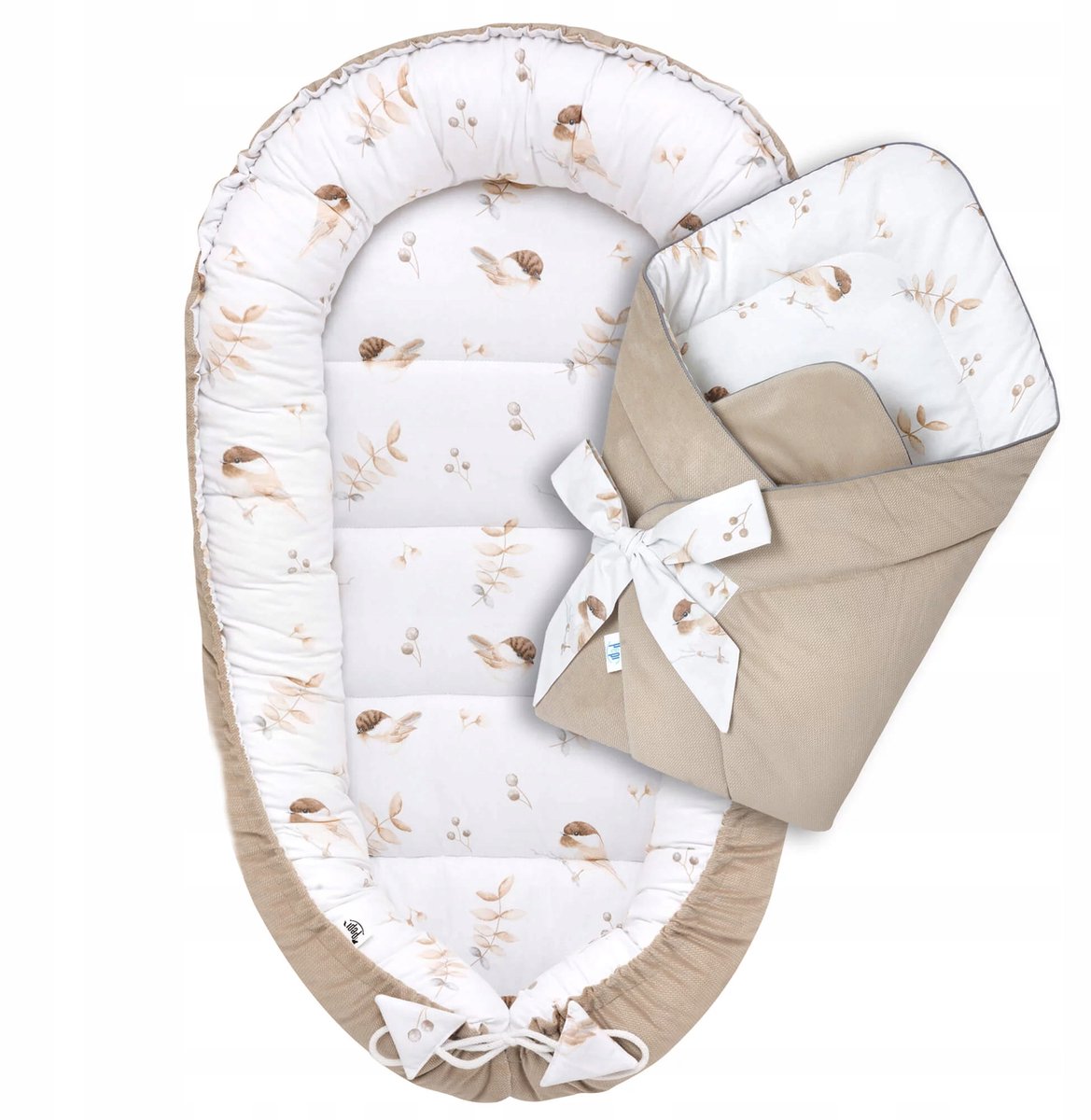 Baby Nest met Swaddle: Katoen/Velvet, Pepi