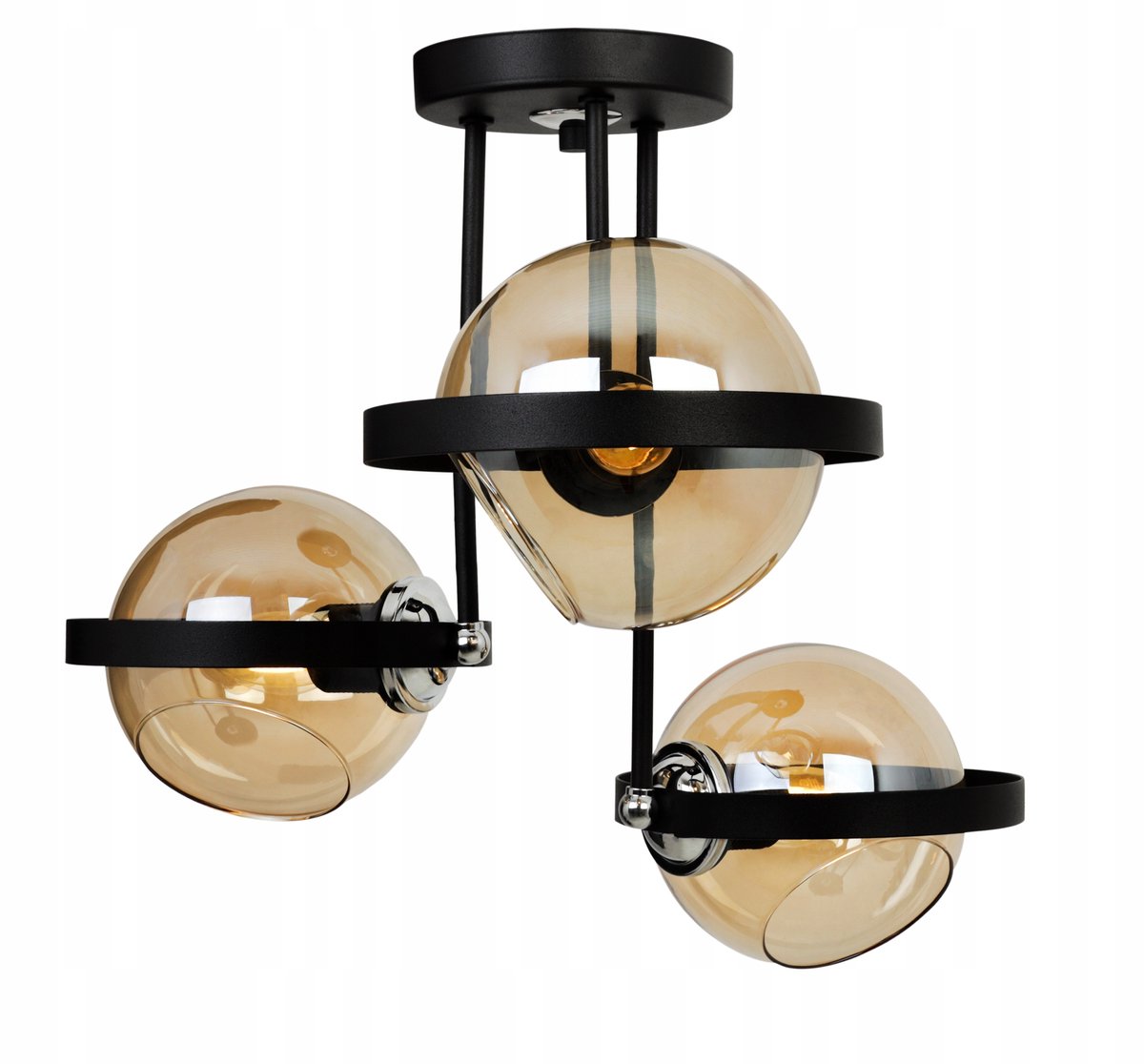 Hanglamp Ring 3-lichts Miodowy Szkło Loft