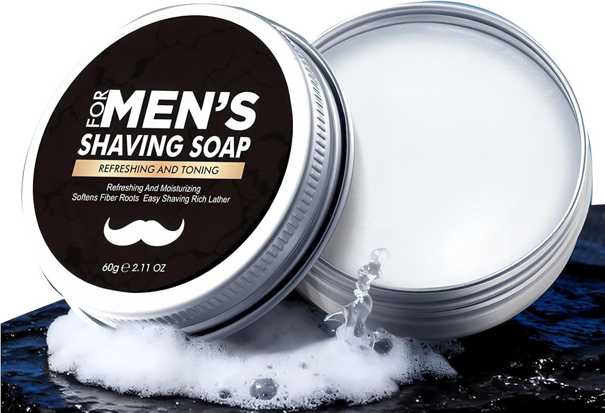 Natuurlijke scheerzeep voor mannen - Luxe scheerervaring, verzorging en hydratatie