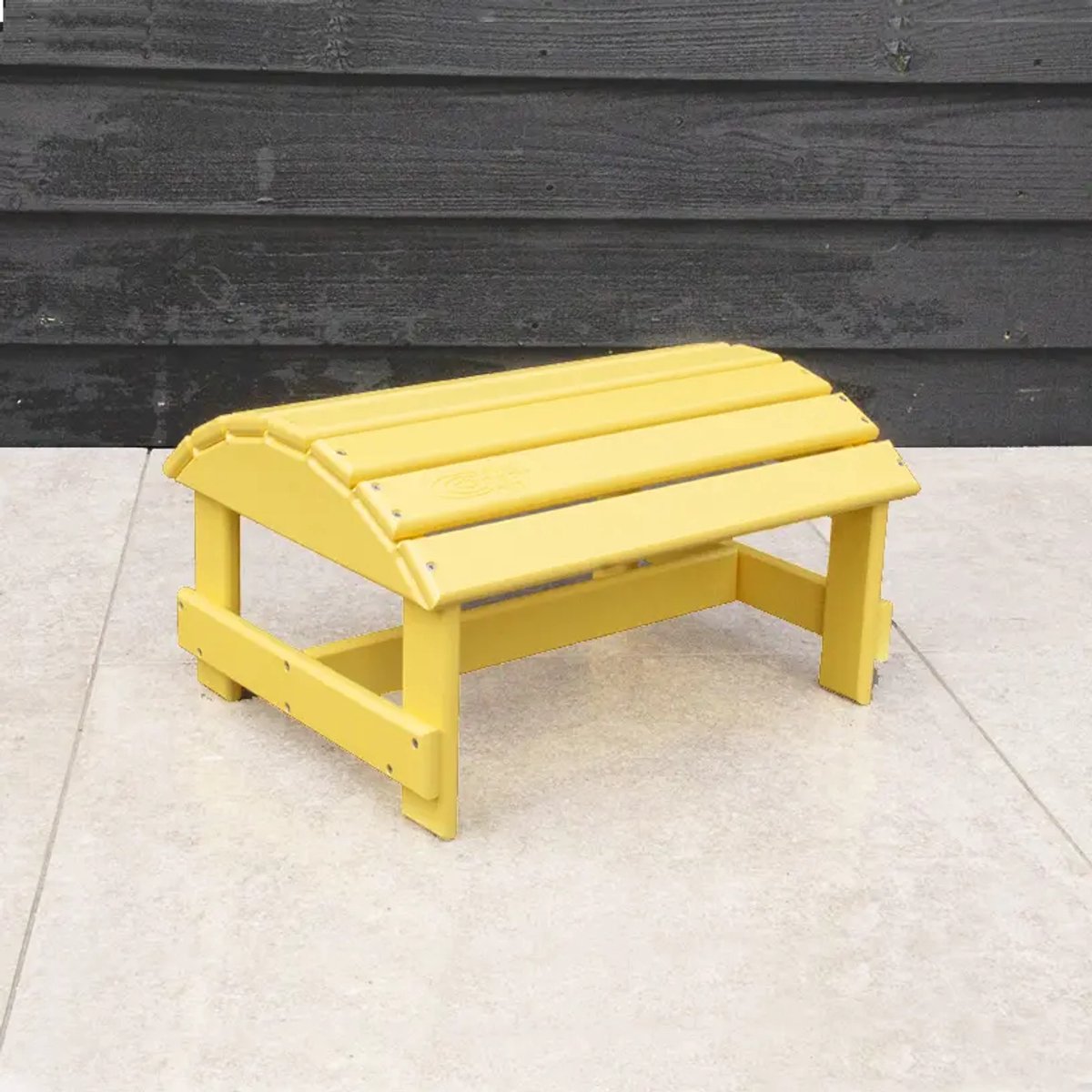 Originele Adirondack Voetenbank | Kunststof | Pastel Geel | Foot-Stool | Binnen 2-5 werkdagen geleverd | 10 jaar garantie | Canada Comfy Chair