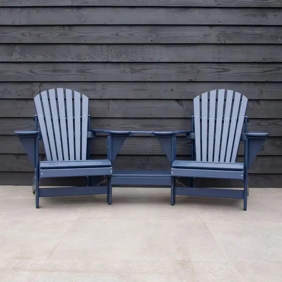 Originele Adirondack Tete-a-tete Tuinbank | Kunststof | Marineblauw | 10 jaar garantie | Binnen 2-5 werkdagen geleverd | Canada Comfy Chair