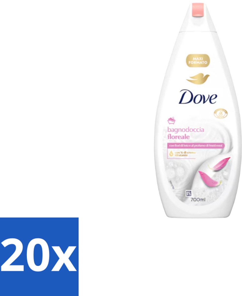 Dove – Badcrème – Soothing Almond Oil & Hibiscus – 720 ml - Bulkverpakking - 20 stuks
