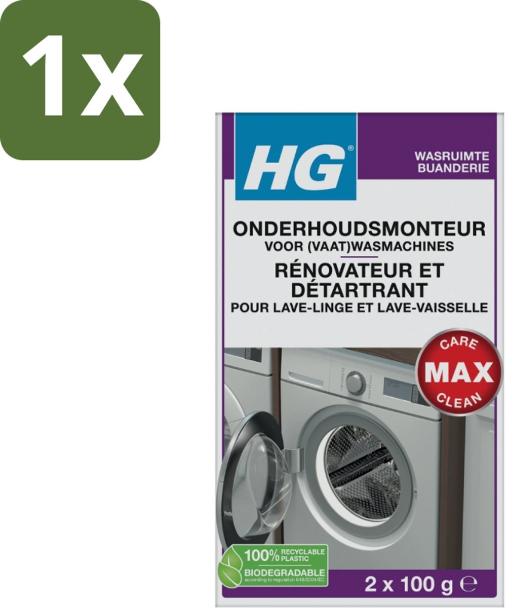 1 x HG Onderhoudsmonteur Voor (Vaat)Wasmachines 200 ml - Wasmachine Onderhoud - Vaatwasser Onderhoud - Wasmachine Reinigen - Vaatwasser Reinigen - Kalk Verwijderen