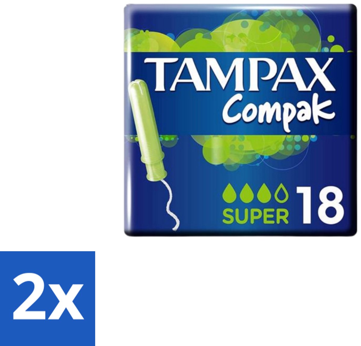Tampax Compak – Tampons – Super - Voordeelverpakking - 2 stuks