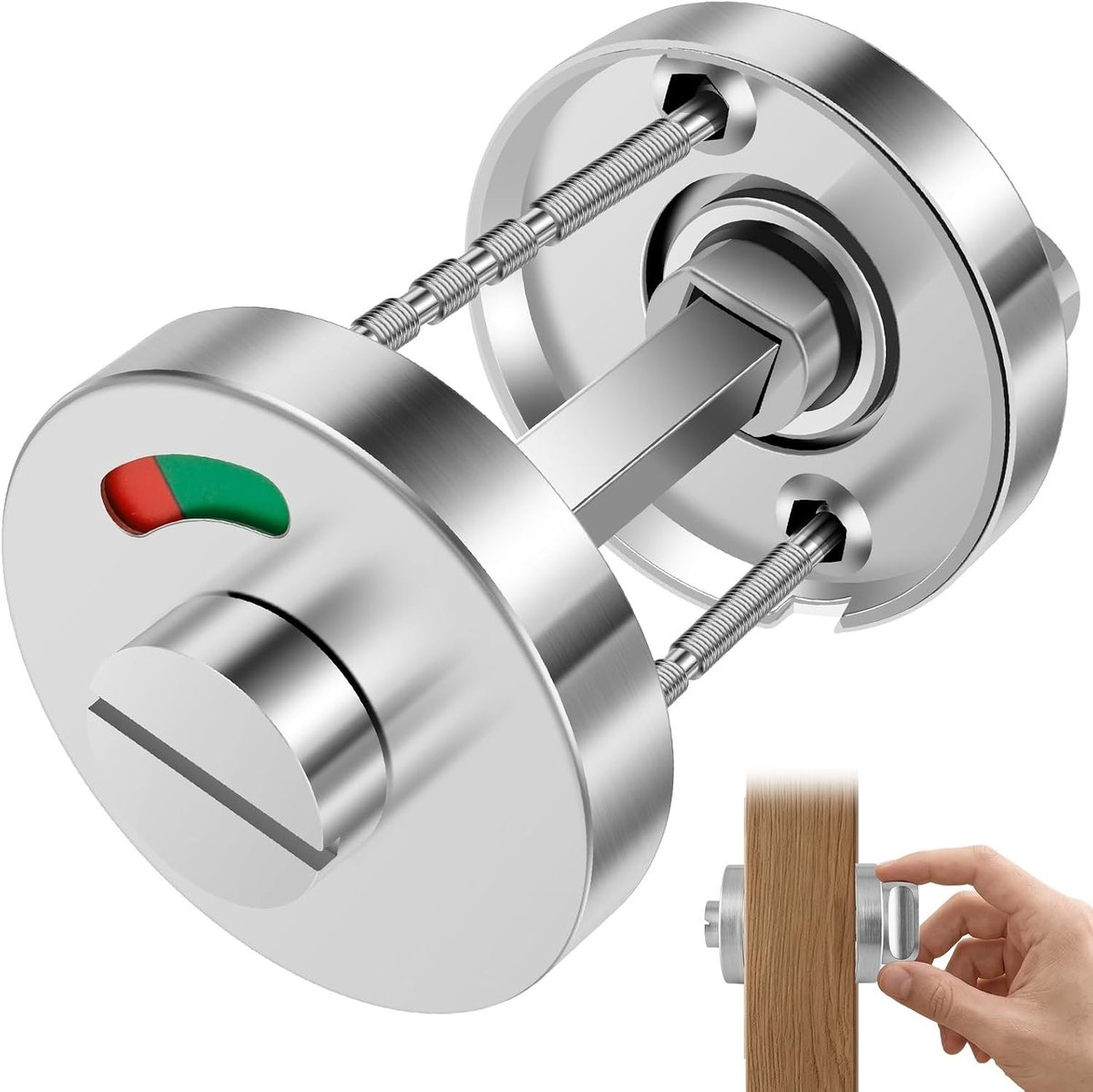 Roestvrijstalen WC-rozet met aanwijzing, Ø 53 mm, set van 1, duurzaam en stijlvol ontwerp