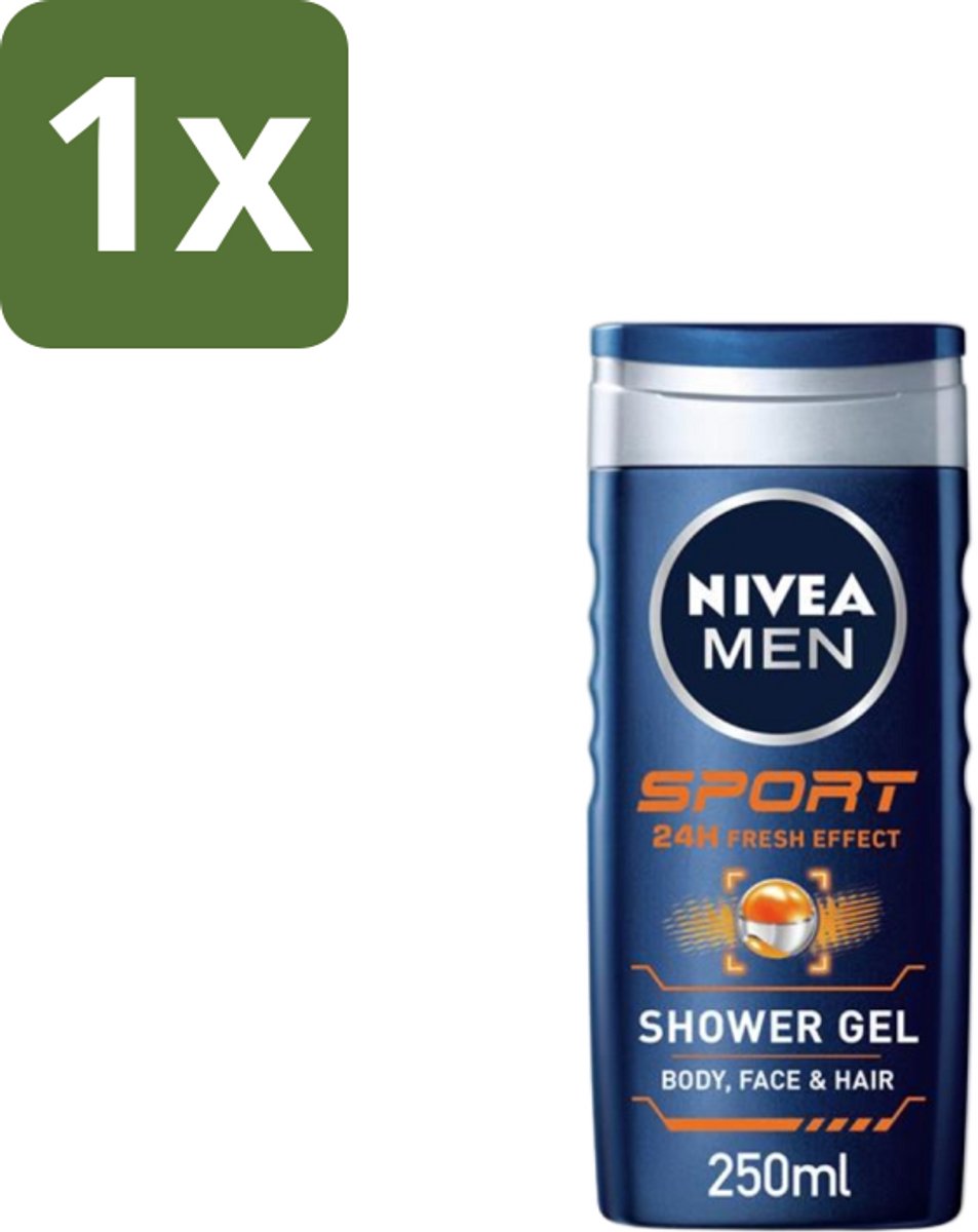 1 x NIVEA MEN – Douchegel – Sport – 250 ml - Koffiezetapparaat