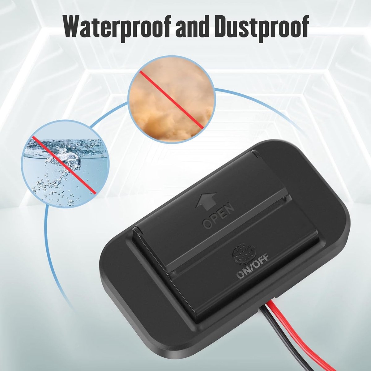 Dual USB C Oplaadpunt 12V Auto Lader 36W QC3.0 en 55W PD Type C Snelladen Waterdicht met Schakelaar voor Auto, Boot en Motorhome – foto 4