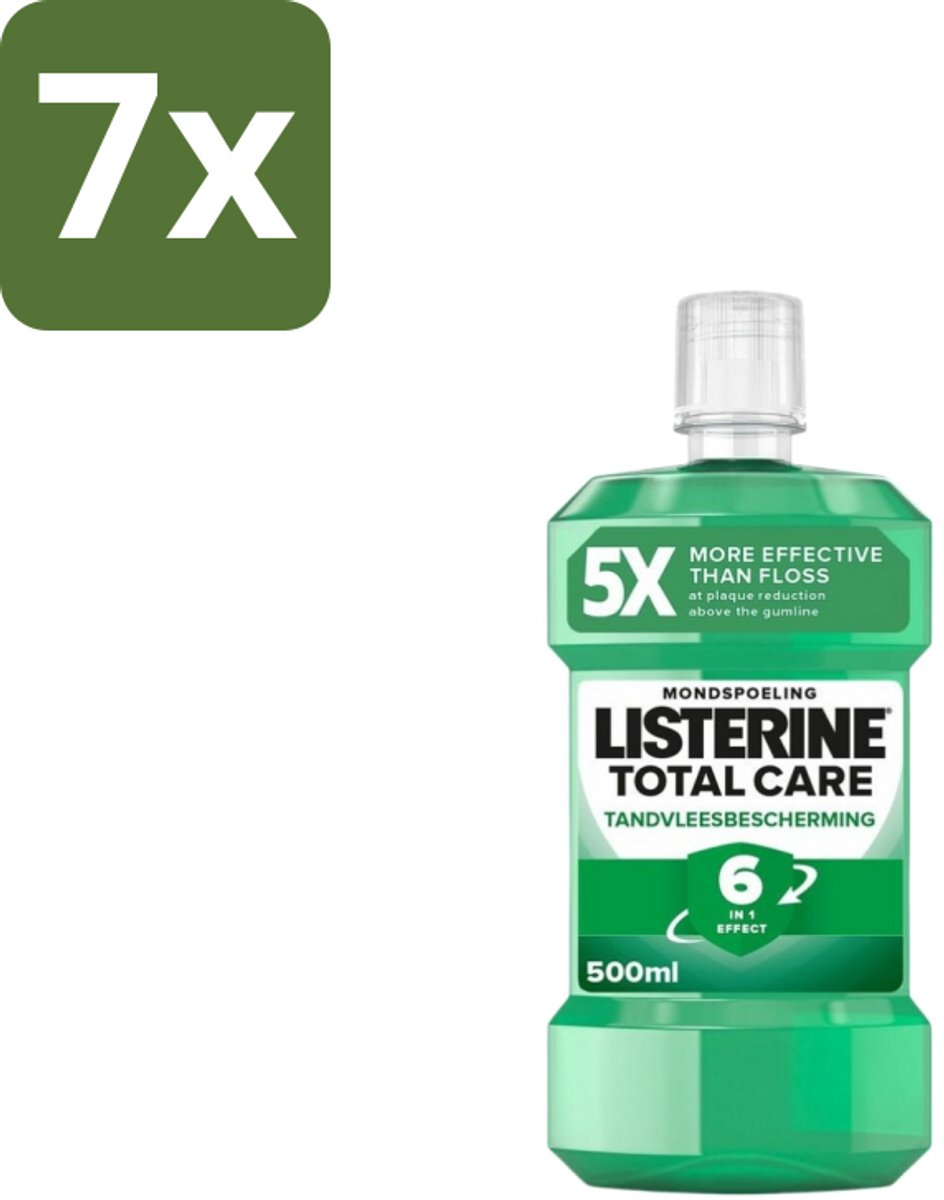 Listerine – Mondwater – Total Care Tandvleesbescherming – 500 ml - Bulkverpakking - 7 stuks