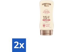 2 x Hawaiian Tropic – Zonnebrand Lotion – Satin Protection Ultra Radiance – SPF - Zonbescherming - Zonlotion - Stralende Huid - Zonnebrandlotion - Huidbescherming
