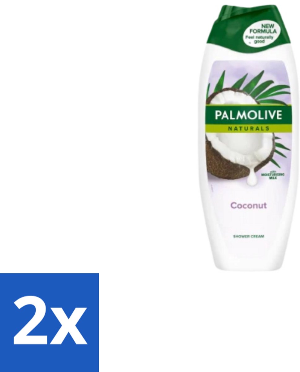 2 x Palmolive – Douchegel – Pure Coconut – 500 ml - Douchegel Kokos - Kokosgeur Douchegel - Reiniging Huid - Hydraterende Douchegel - Mild Reinigen