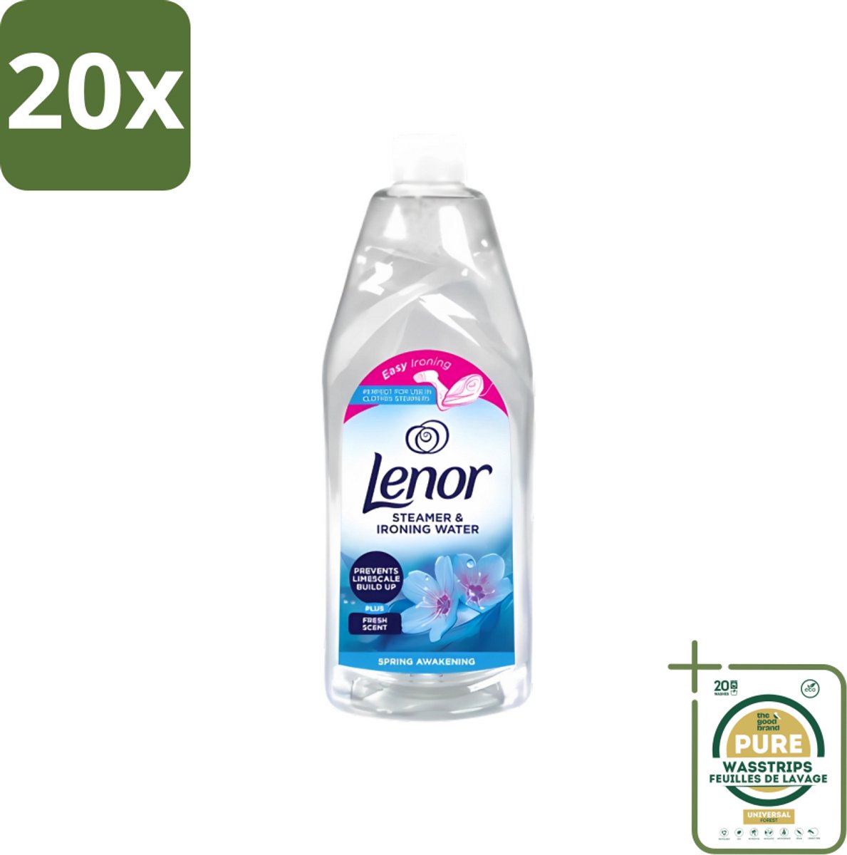 20 x Lenor - Strijkwater - Spring Awakening - Textielverfrisser - 1000 ml - Grootverpakking - Strijkwater - Textielverfrisser - Wasgoed - Frisheid - Kleding