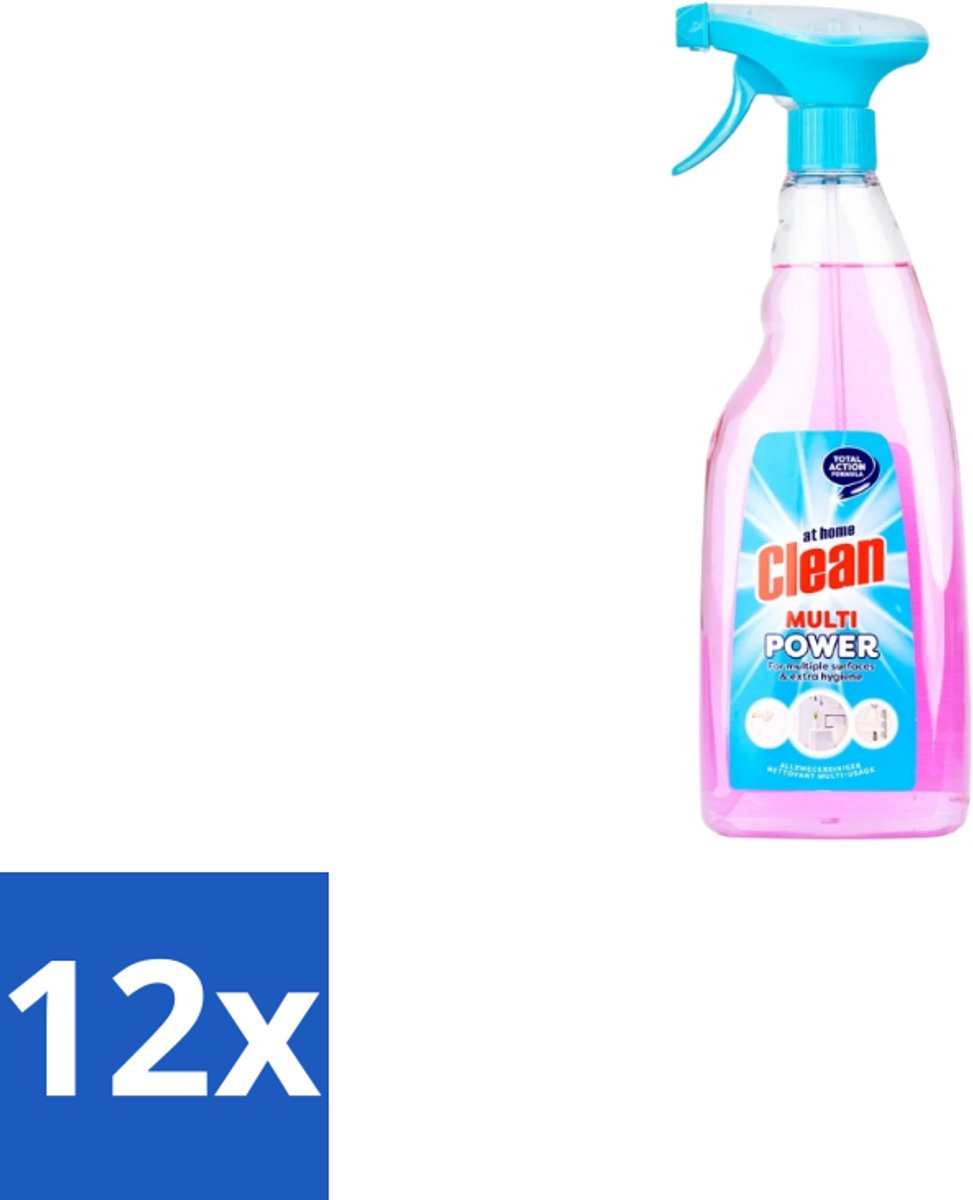 12 x At Home Alles Reiniger Spray 750 ml - Allesreiniger - Reinigingsmiddel - Vuil Verwijderen - Vet Verwijderen - Schone Geur