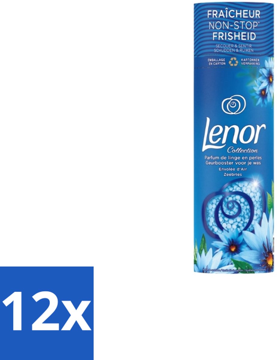 12 x Lenor – In-Wash Geurbooster – Zeebries – 19 wasbeurten - Zeebries Geur - Wasparfum - Wasgeur - Waskast - Wasmachine