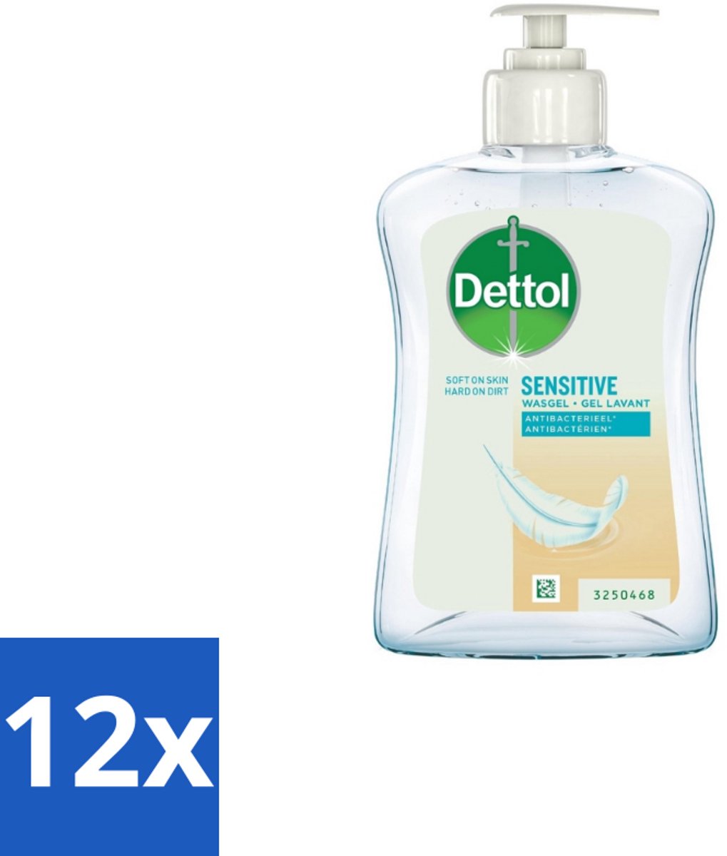 12 x Dettol Handzeep Gevoelige Huid 250 ml - Gevoelige Huid - Handhygiëne - Antibacteriële Handzeep - Glycerine - Zeepvrije Handzeep