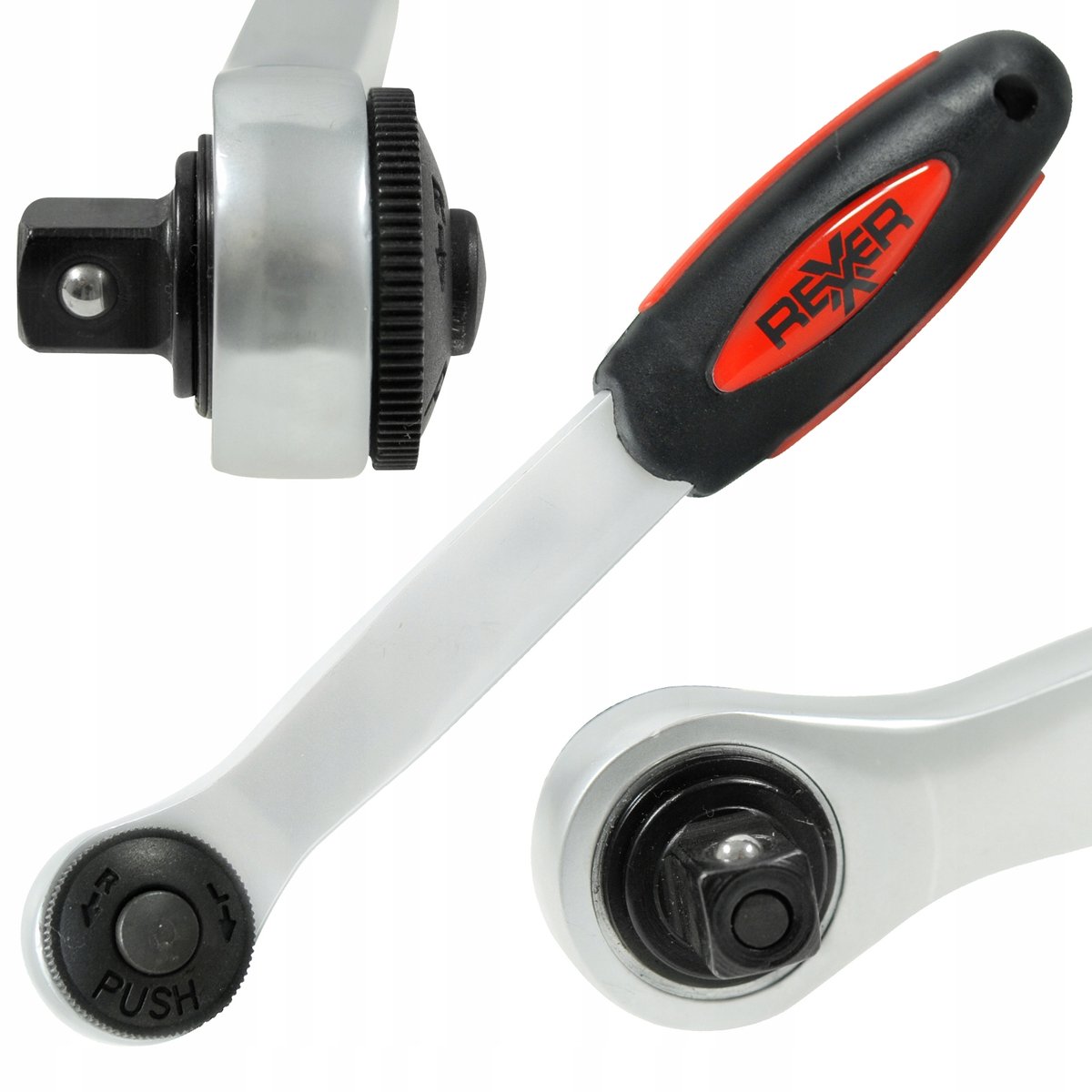 Ratelsleutel 3/8" 45 Tanden CrV - Flexibel handvat