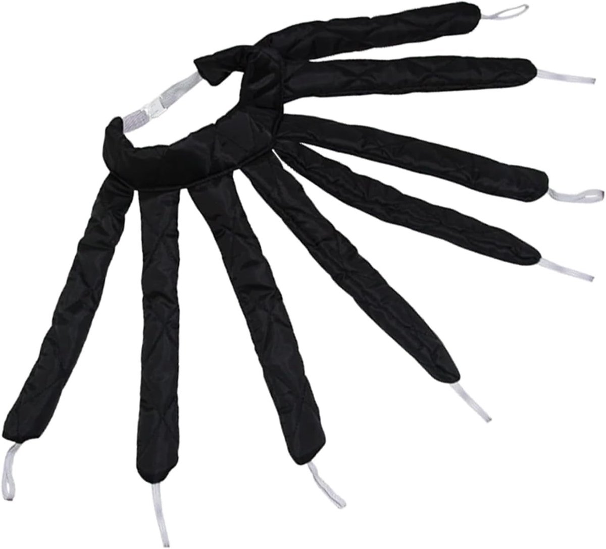 Natuurlijke krullen zonder hitte met octopusvormige haarrollers, stylingaccessoires voor beschadigingsvrije haarverzorging, zwart