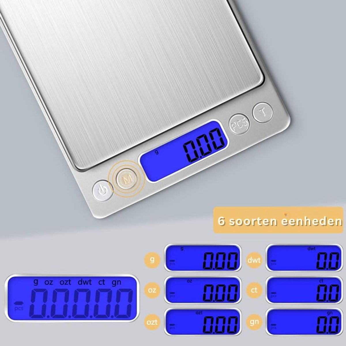 CRLYN® Weegschaal Keuken - Mini Weegschaal - Precisie Weegschaal Met Kom