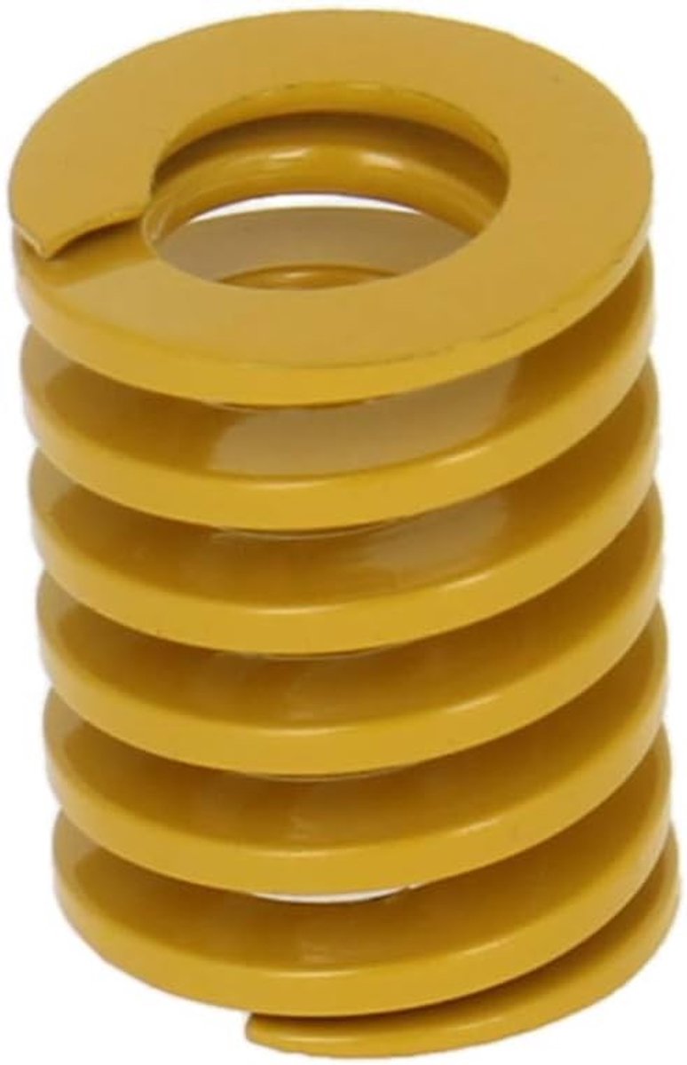 20mm OD 25mm Lange Spiraalvormige Compressie Veer voor Licht Belasting - Geel - 1 Stuk - Ideaal voor Mold Die Toepassingen en Mechanische Projecten
