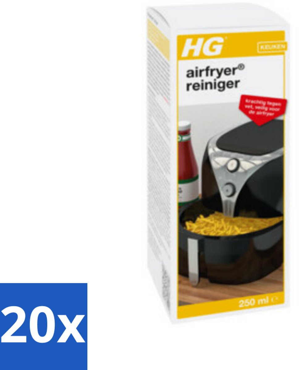 20 x HG Airfryer Reiniger 250 ml - Airfryer Reinigen - Vetresten Verwijderen - Airfryer Reiniger - Airfryer Schoonmaken - Hardnekkige Vetresten