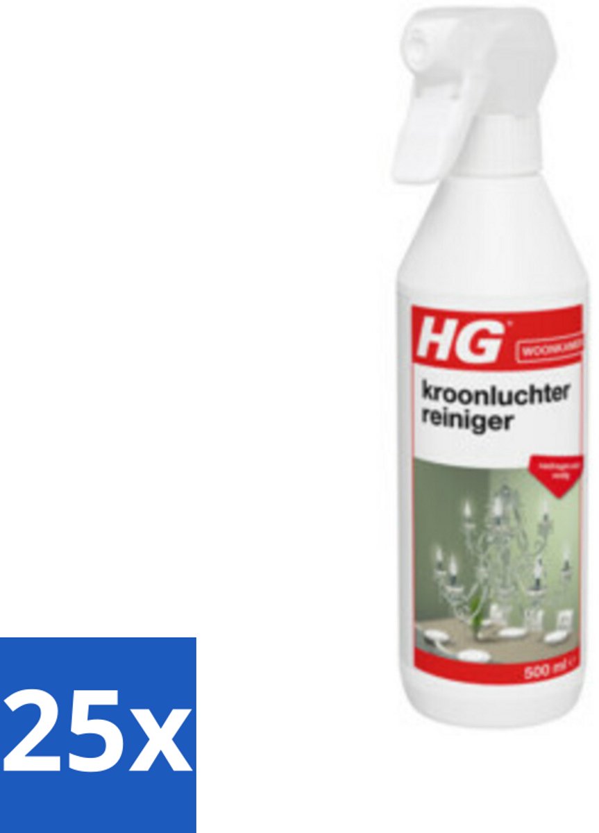25 x HG Kroonluchtreiniger 500 ml - Kroonluchter Reinigen - Koper Reinigen - Messing Reinigen - Bronzen Reinigen - Vuil Verwijderen