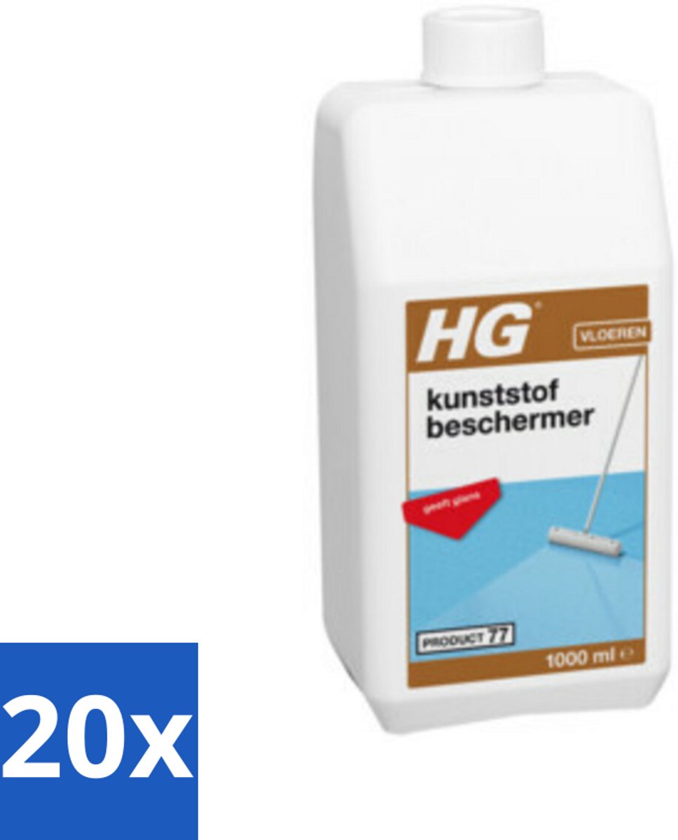 20 x HG - Kunststofbeschermer - Polymeer Emulsie - Geeft Glans - Maskeert Slijtageplekken - 1L - Voordeelverpakking - 20 stuks