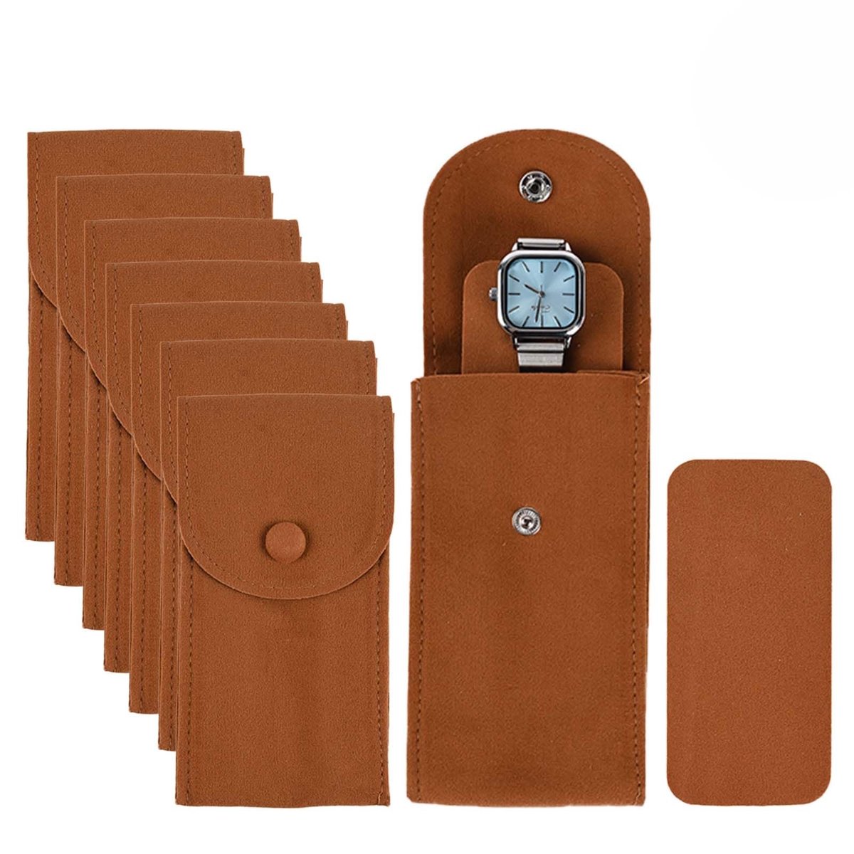 Elzusha - Set van 8 Luxe Velvet Horlogepouches