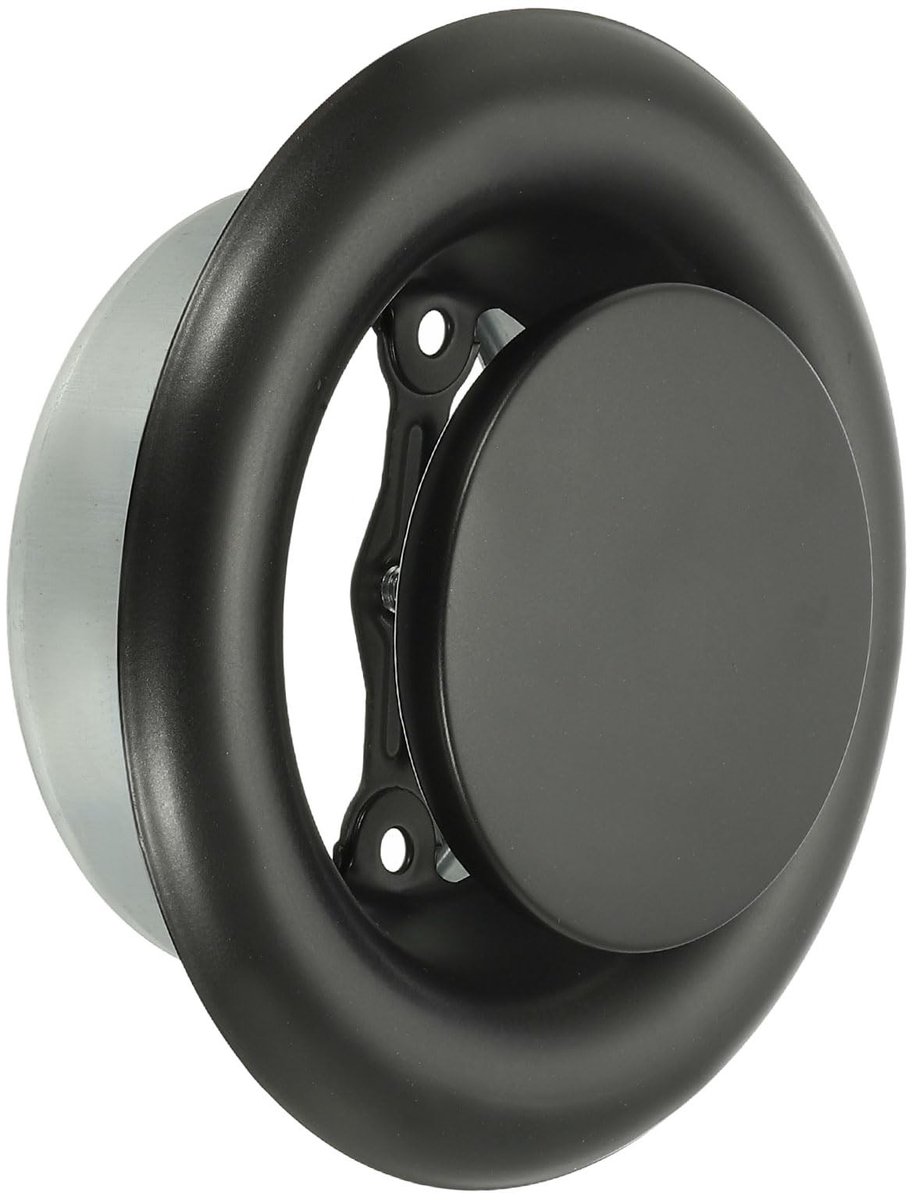 Elzusha - Ronde Ventilatie Rooster - Metalen Duct Cover - Zwart
