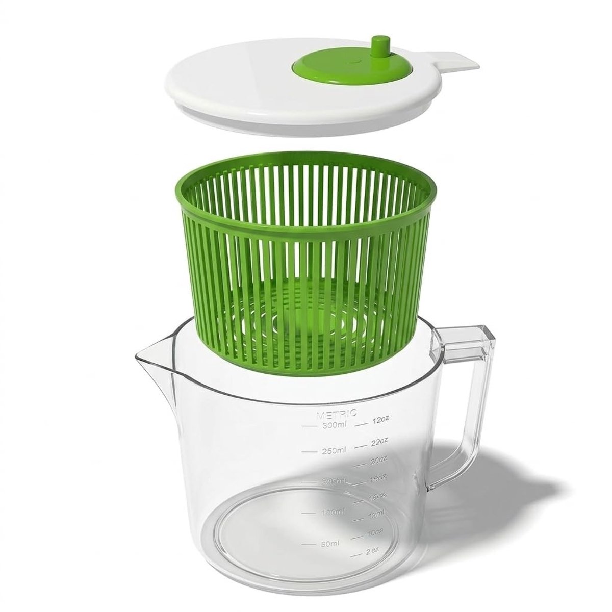 Elzusha - Mini Sladspinner met Maatbeker - Compact en Vaatwasserbestendig