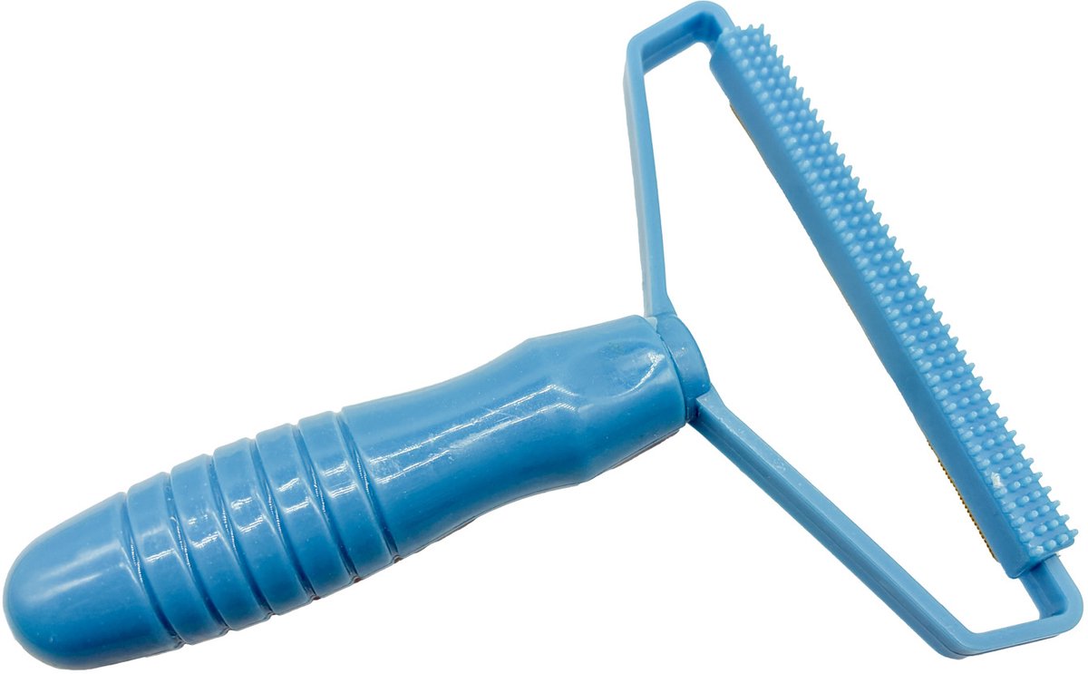 Pluisverwijderaar met borstel - draagbaar - blauw - 1 stuk
