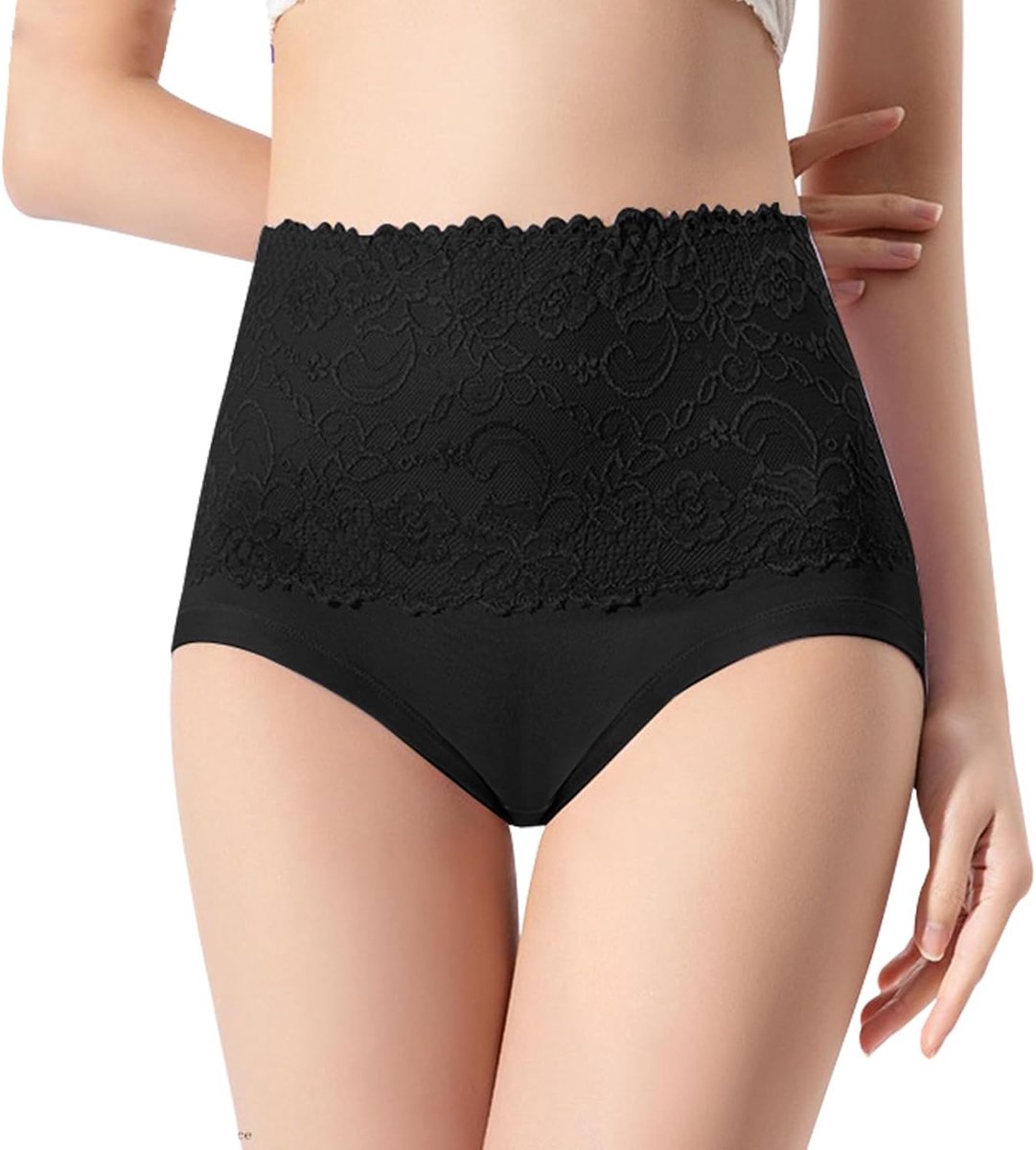 Hoogwaardige Damesonderbroek met Tummy Control, Hoge Taille en Kanten Details voor Comfort en Ondersteuning