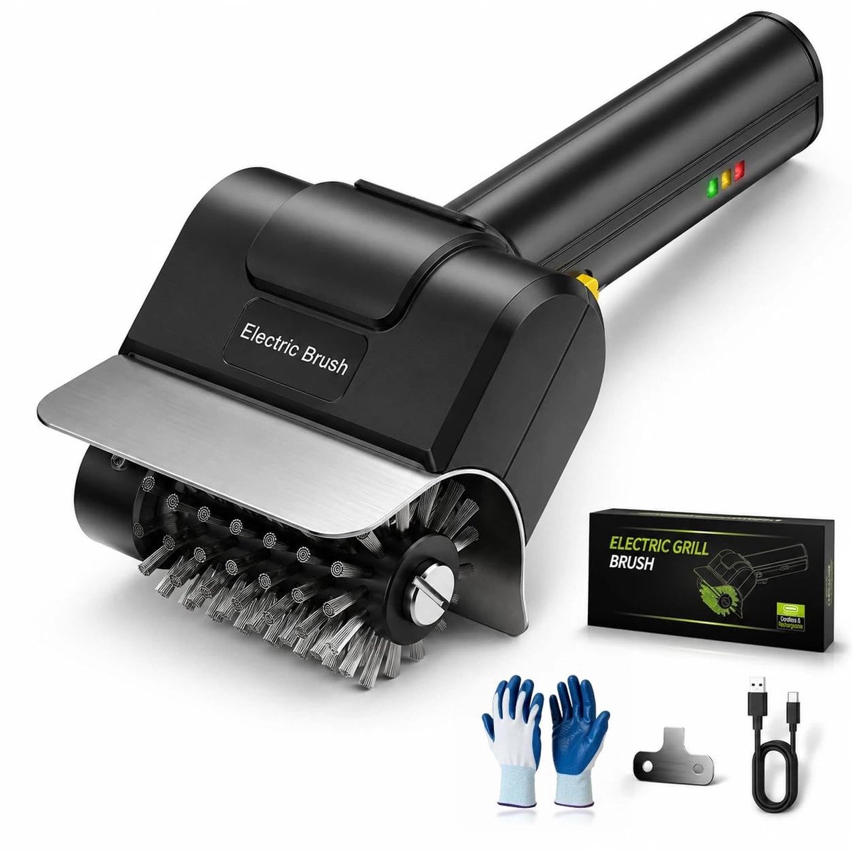 Elzusha - Draadloze Elektrische Grillborstel - 1100 rpm met Borstels